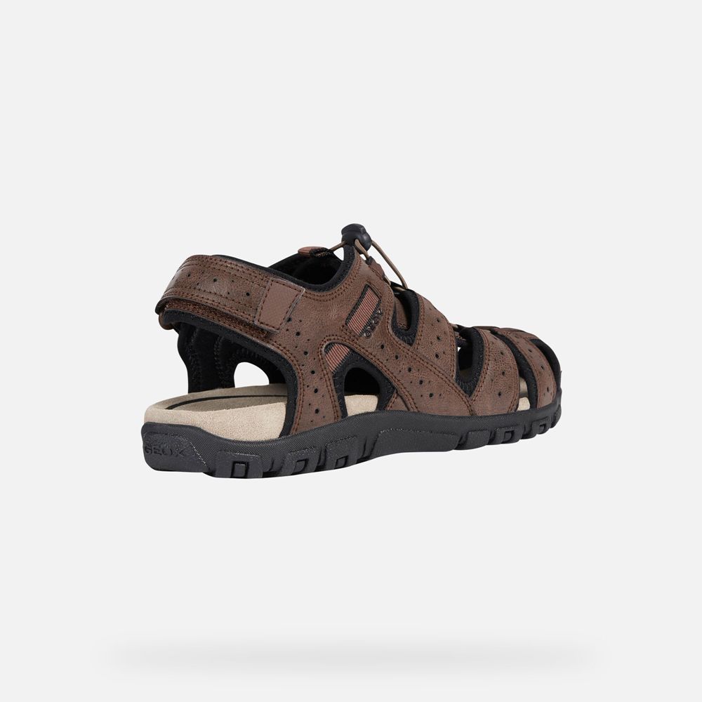 Geox Sandals Brown Strada - Geox Mens Shoes - WBKQGL528